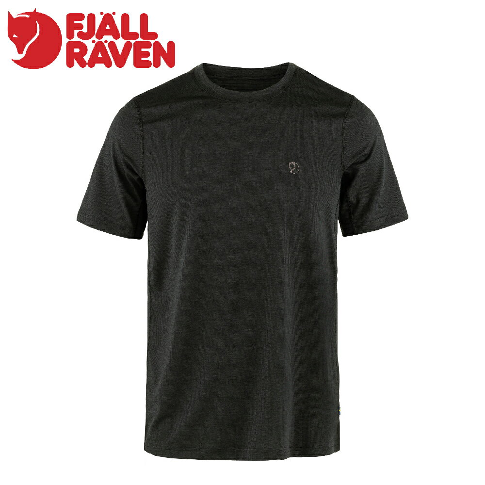 【Fjallraven 小狐狸 男 Abisko Day Hike 短袖排汗衣《黑》】F87197/短T/短袖/圓領T/棉T