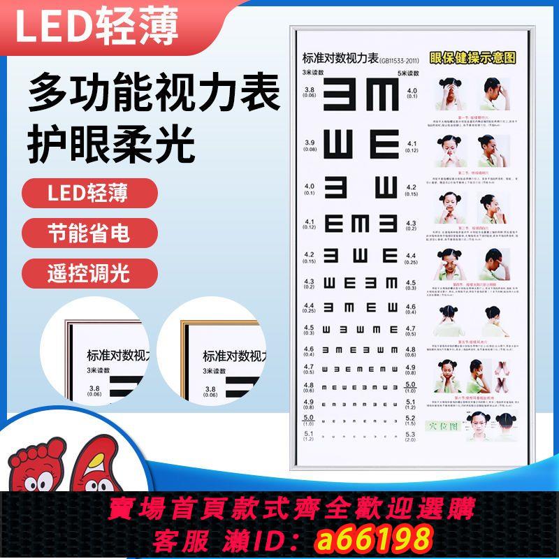 【臺灣公司 可開發票】專業醫用標準對數視力表燈箱LED光源超薄5米幼兒園小學視力訓練圖