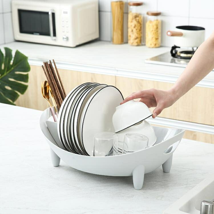 廚房瀝水碗架水槽晾碗盤餐具瀝水家用裝碗筷置物架放碗碟的收納盒【年終特惠】