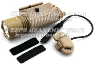 M3 Q5 LED強光戰術電筒/M3 燈 鼠尾線控 開關雙控版 DE泥沙色