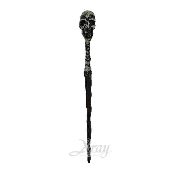 骷髏魔法棒44cm，萬聖節/武器道具/派對/角色扮演/化妝舞會/表演/話劇/魔法師/巫師，X射線【W435614】