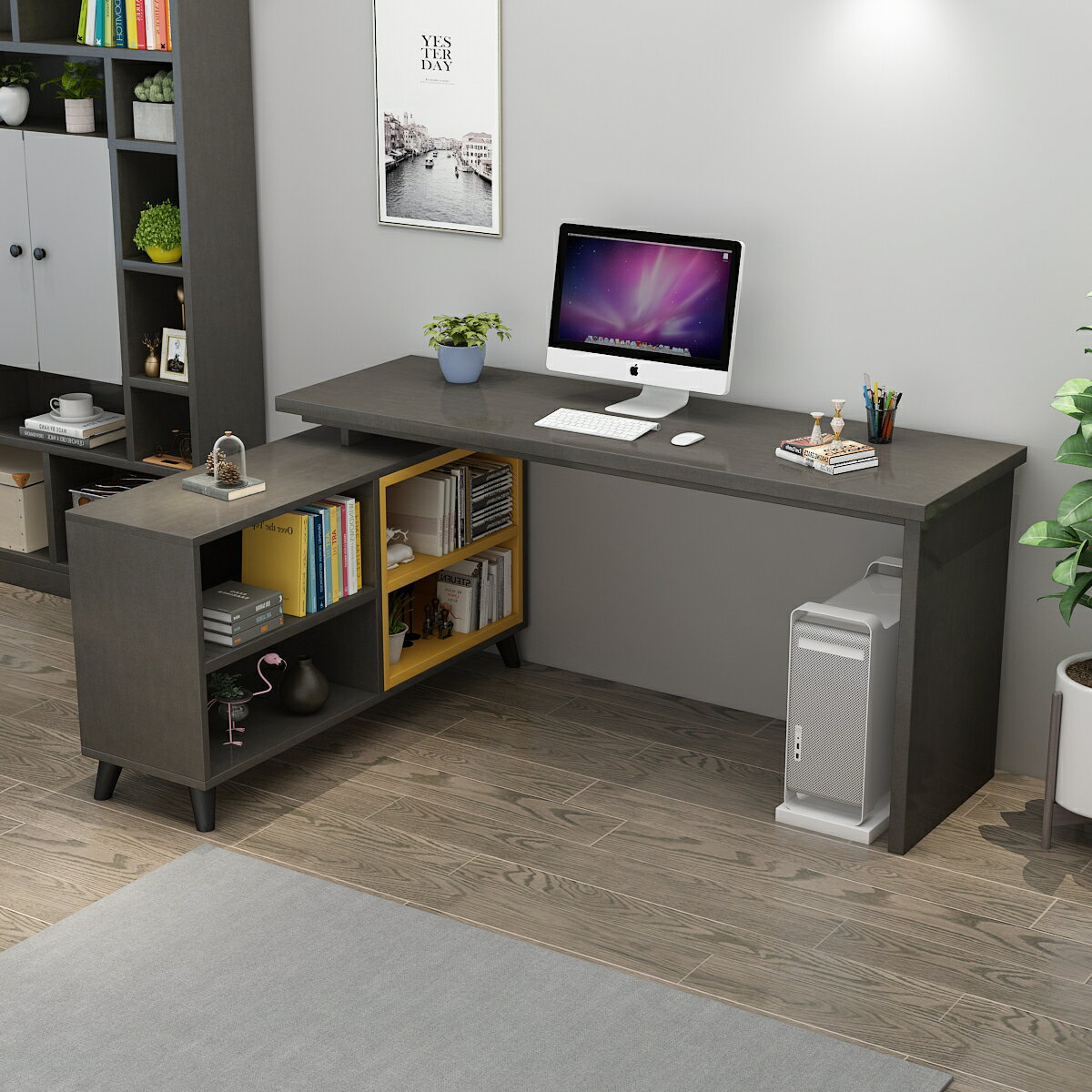 北歐書桌現代簡約學生寫字桌臥室轉角辦公電腦臺式家用簡易電腦桌
