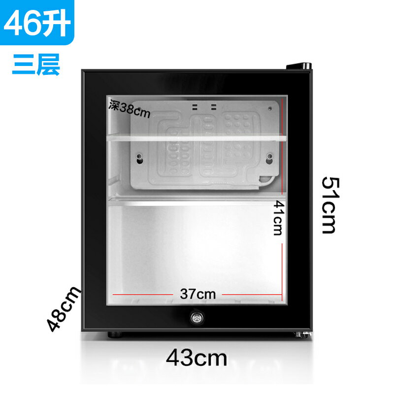 【台灣公司 可開發票】幼兒園食品留樣柜專用柜雙鎖小冰箱小型酒店保鮮柜展示柜溫度顯示 0