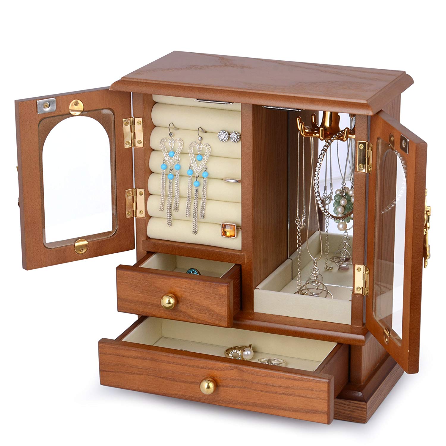 Kendal Real Natural Hardwood Wooden Jewelry Box Organizer WJC02AK sold ...