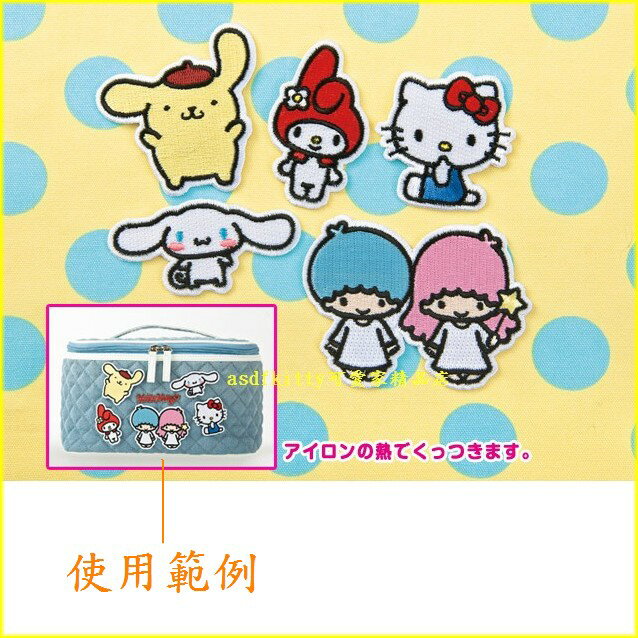 asdfkitty可愛家☆SANRIO 燙布貼 美樂蒂下標頁-可燙貼在衣服或布料包包上-日本正版商品