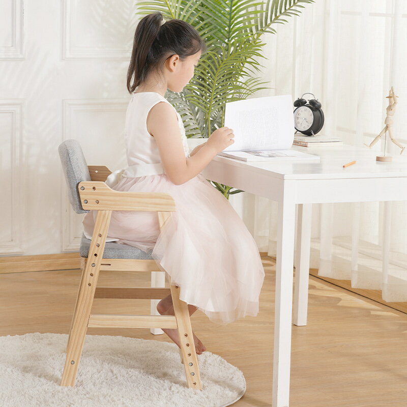 【免運】美雅閣| 木質兒童學習升降椅家用兒童座椅學生寫字書桌椅子寶寶餐椅可