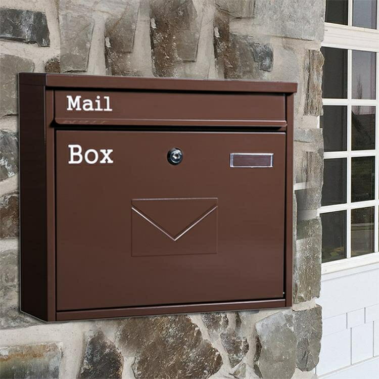 郵筒別墅歐式室外掛牆帶鎖信報箱鐵藝信箱創意意見箱家用信件箱