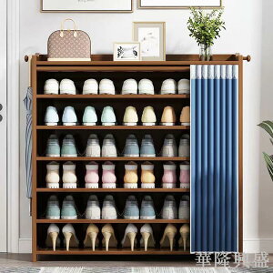 楠竹鞋架子簡易家用門口大容量多層經濟型宿舍收納置物架防塵鞋柜