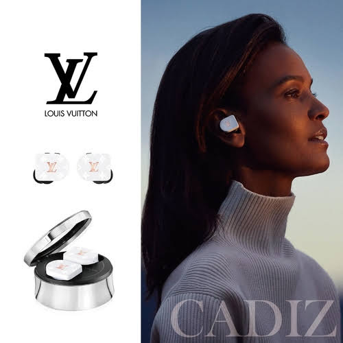 法國正品 Louis Vuitton Horizon White Monogram 白金醋酸纖維無線藍芽耳幾QAB020