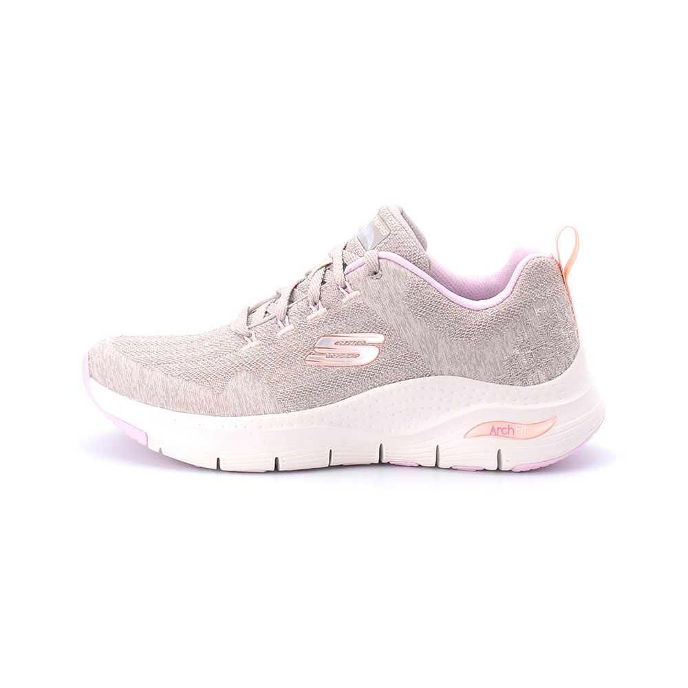 SKECHERS ARCH FIT COMFY WAVE 綁帶休閒鞋 奶茶棕 149414TPMT 女鞋