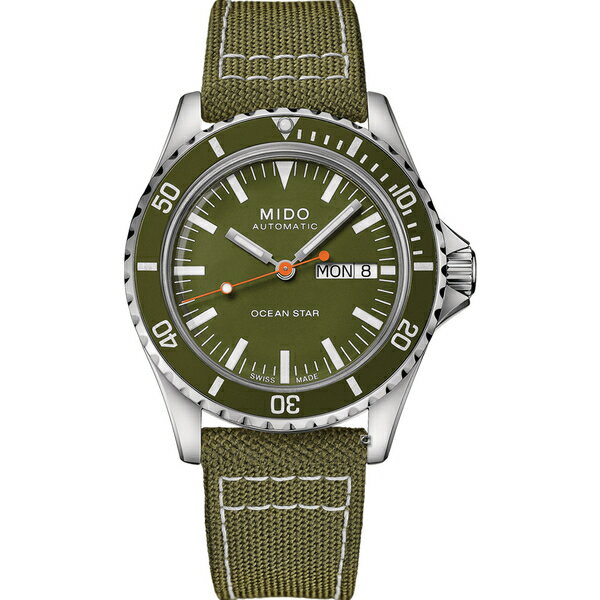 MIDO 美度錶 OCEAN STAR TRIBUTE 海洋之星 75週年腕錶(M0268301809100)-40mm-綠面帆布