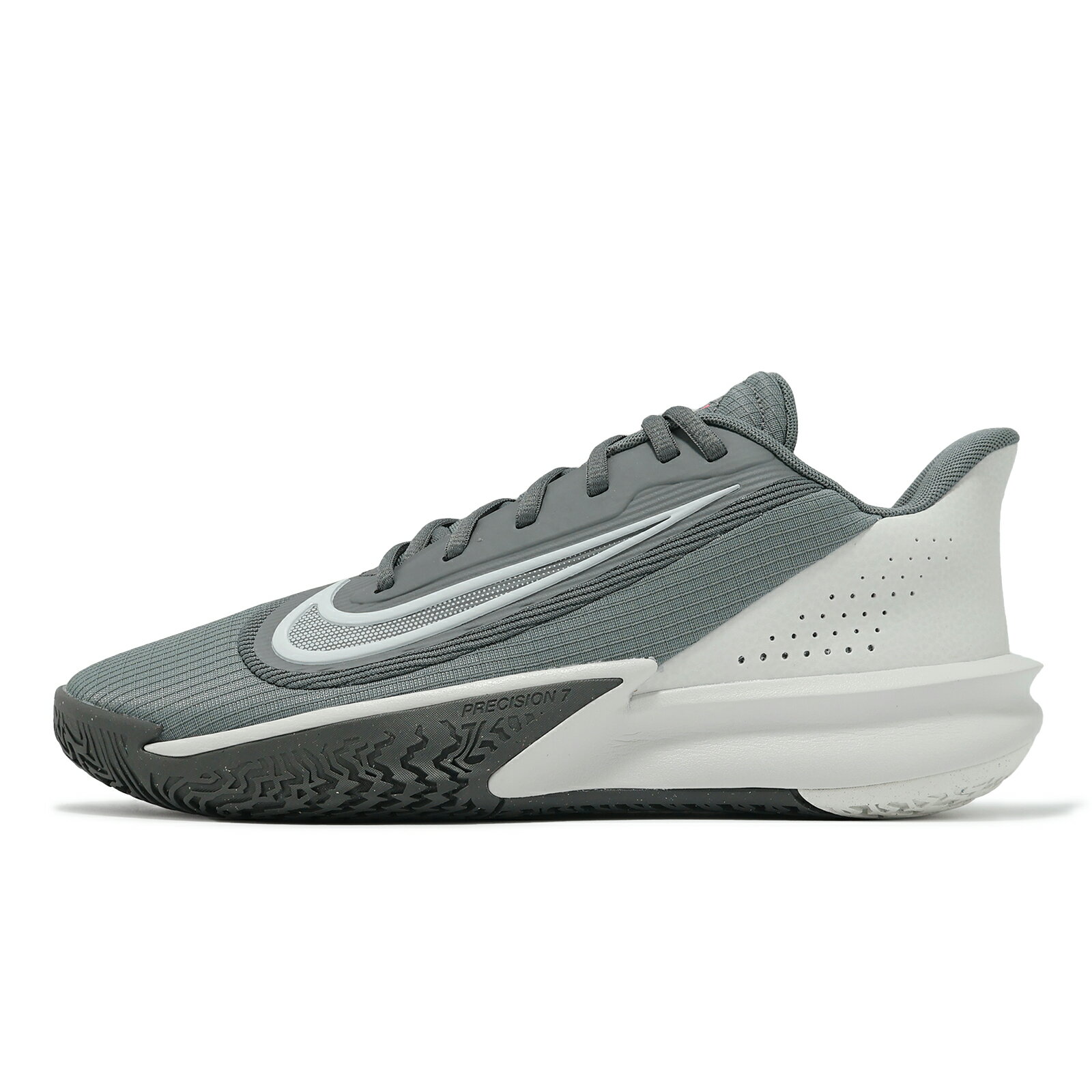 Nike 籃球鞋 Precision VII 男鞋 灰 紅 輕量 運動鞋 FN4322-003