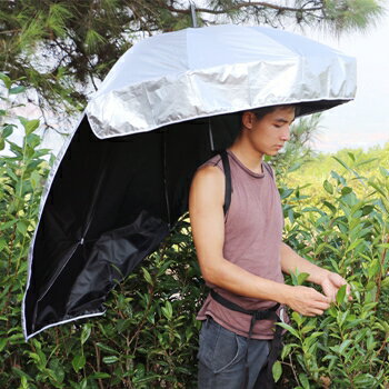 釣魚傘采茶傘可背式遮陽傘超輕頭帽傘戶外防曬創意晴雨傘傘 WD 交換禮物全館免運