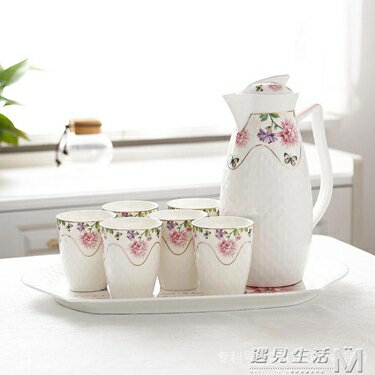 陶瓷杯具客廳水杯套裝家用 創意歐式涼水壺冷水壺杯子茶杯個性 WD 交換禮物全館免運
