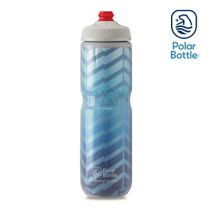 Polar Bottle 24oz 雙層保冷噴射水壺 BOLT 藍-銀 / 自行車 水壺 單車 保冷 噴射水壺
