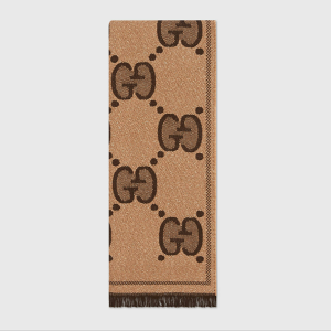 GUCCI 圍巾 Schal aus Wolljacquard mit GG Motiv