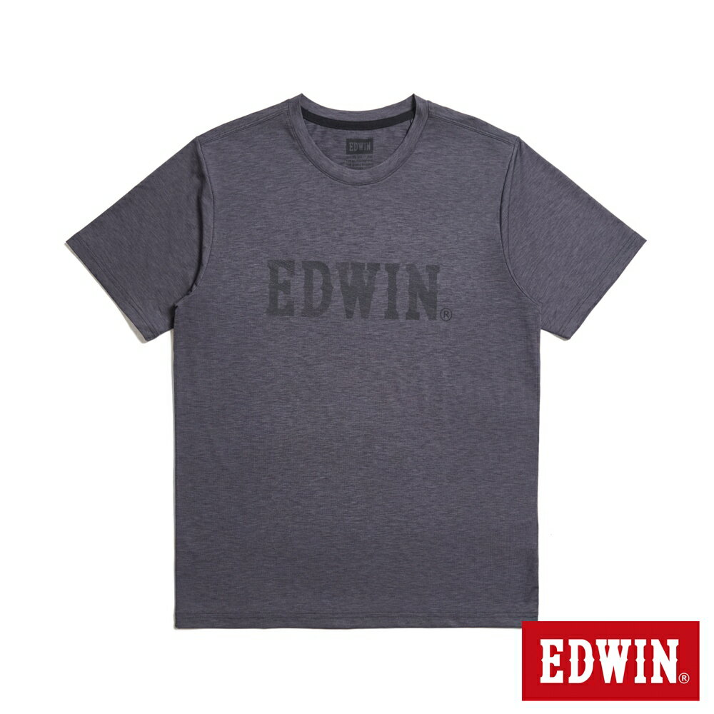 EDWIN 男款 涼爽系列 大印花短袖T恤 (黑灰色)
