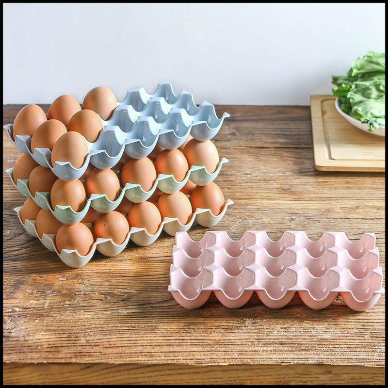 家用多格雞蛋盒冰箱用收納盒廚房食品保鮮儲物盒蛋架托裝雞蛋