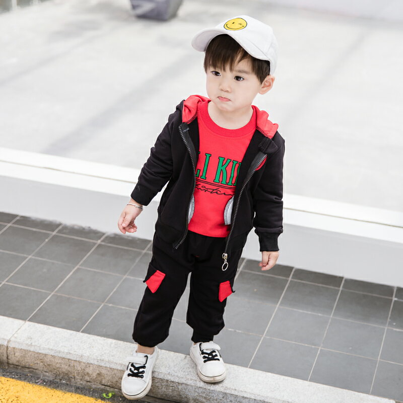 童裝男童秋裝新款套裝兒童韓版寶寶春秋季帥氣運動三件套潮衣 8