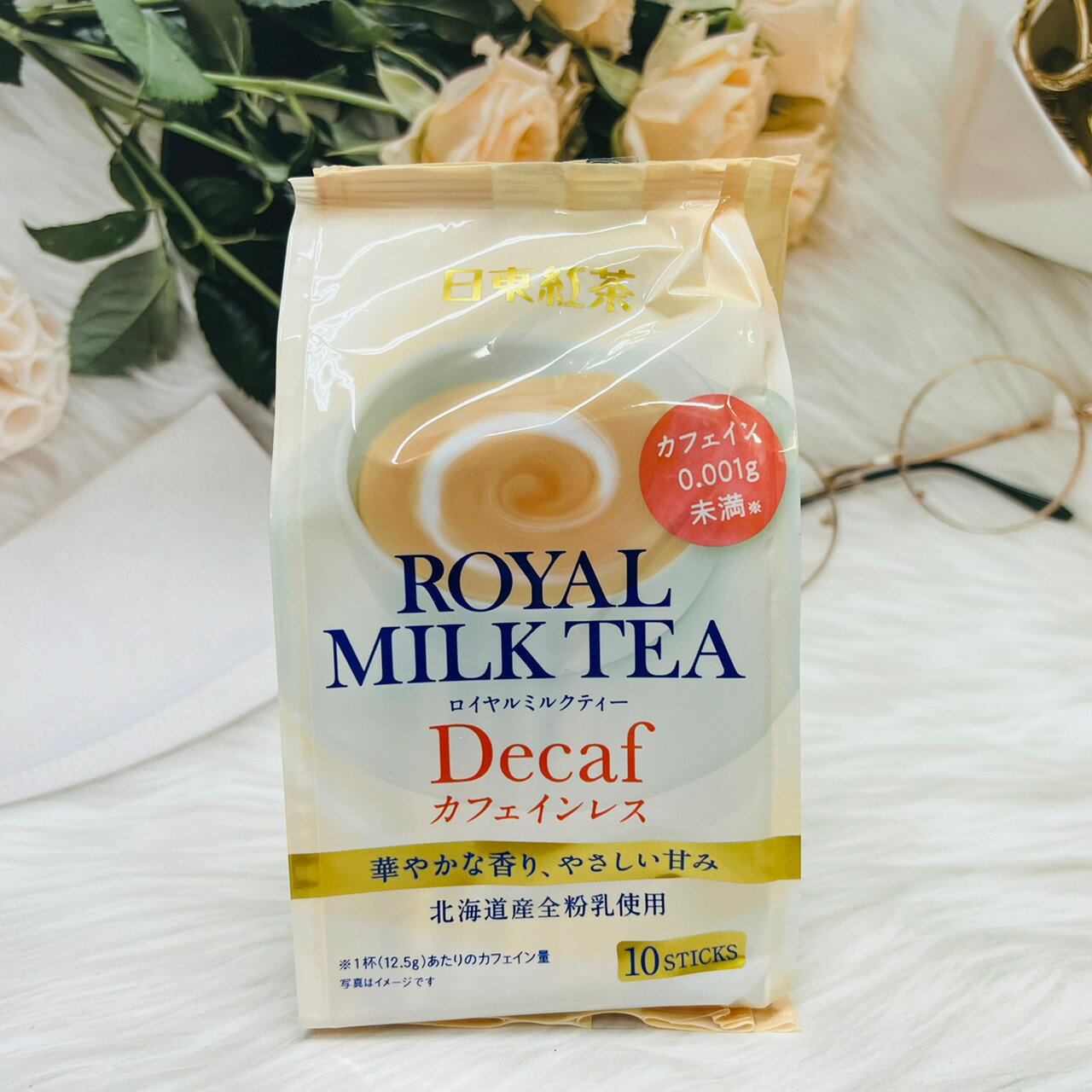 日本 日東紅茶 皇家沖泡奶茶 低咖啡因 10本入 使用北海道全粉乳｜全店$199免運