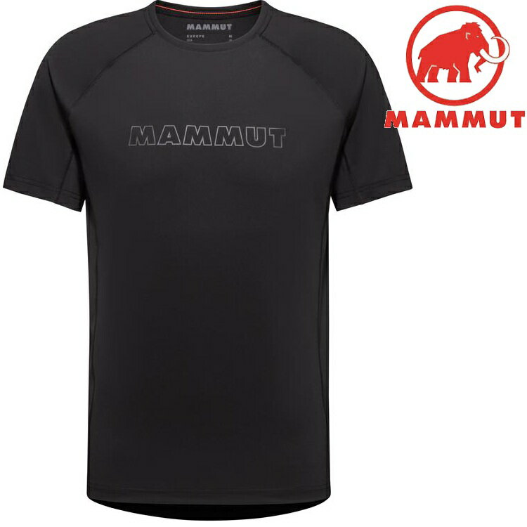 零碼特價 Mammut 長毛象 Selun FL Logo T-Shirt 男款 機能LOGO短袖T恤 1017-05050 0001 黑色