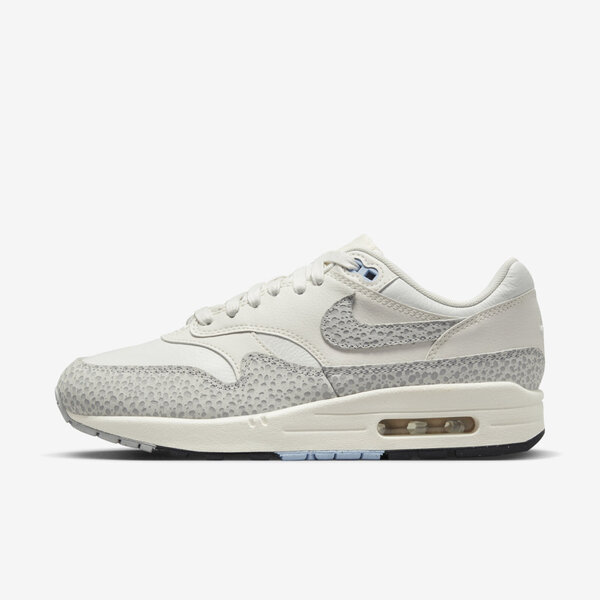 Nike Air Max 1 [FB5059-100] 女 運動休閒鞋 氣墊 緩震 蟾蜍紋 白灰