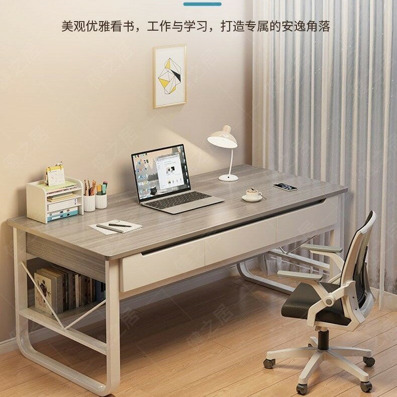 熱賣款！免運 書桌 電腦桌 電腦桌臺式家用書桌書架一體臥室帶抽屜學生寫字桌學習桌辦公桌子八折下殺 打骨折 可開發票 加客服賴享受巨額減免金牌保障