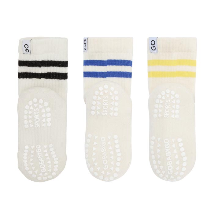 丹麥 GoBabyGo 無縫運動防滑襪(1Y-3Y)純棉短襪|童襪