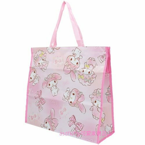 asdfkitty*美樂蒂小綿羊大型購物袋/收納袋/輕量肩揹包-幼兒園午睡棉被睡袋-日本正版商品