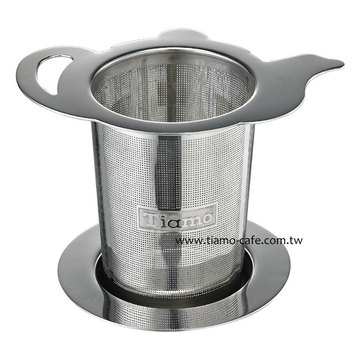 金時代書香咖啡 Tiamo 茶壺造型不鏽鋼濾網 HG1753