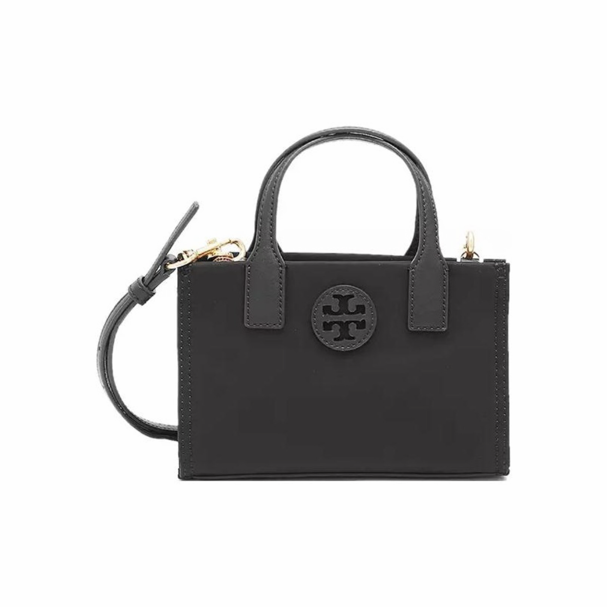 精選★TORY BURCH Ella 雙T標誌鏤空貼片純色簡約 尼龍 女款迷你托特包Tote包購物袋斜跨包 斜背包手提包 146437~【夏日美包★菲尼斯 國際精品↘3折起】
