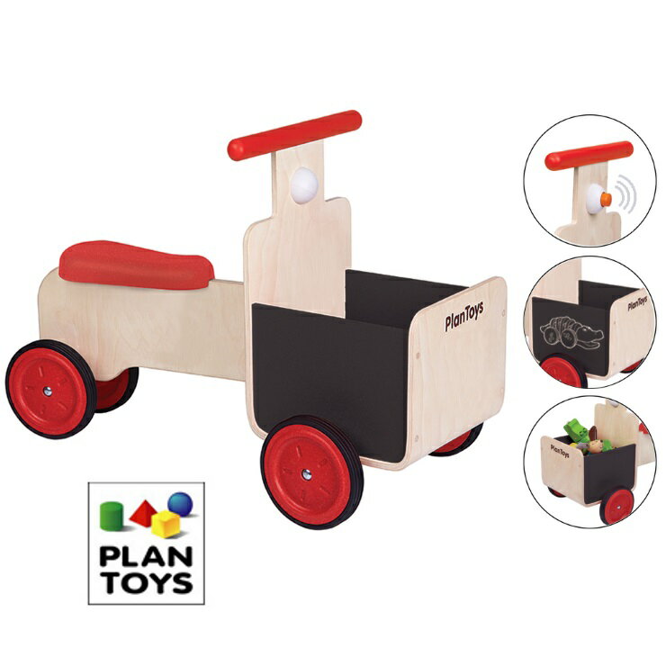 泰國PlanToys外送四輪車(附特殊黑板) 3歲以上