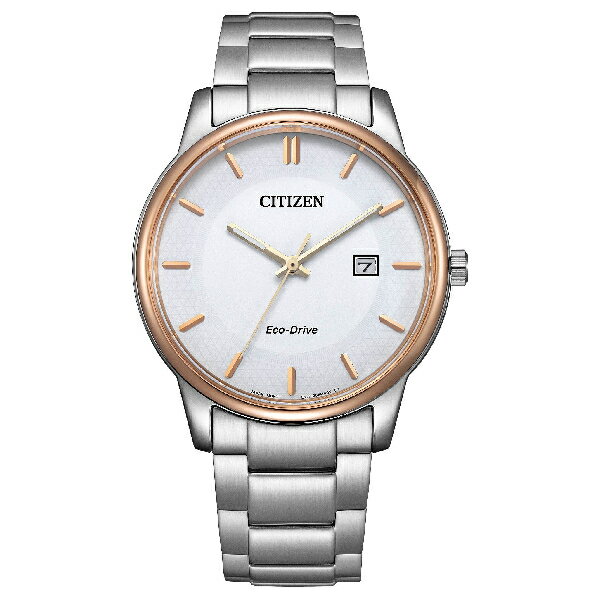 CITIZEN 星辰 PAIR系列 BM6979-74A 光動能玫瑰金框情侶對錶 男款 白麵 40mm｜樂天全館特惠中★指定刷卡回饋10%