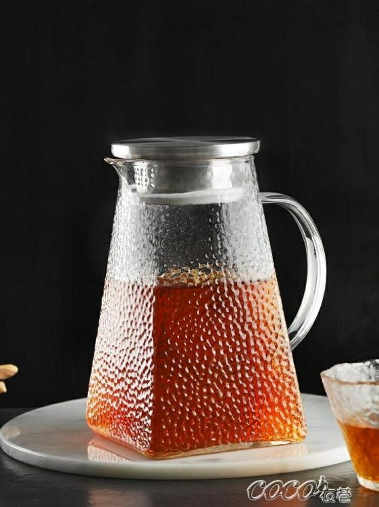 冷水壺 玻璃茶壺冷水扎壺耐熱高溫檸檬涼白開水杯大容量家用水瓶套裝 全館免運