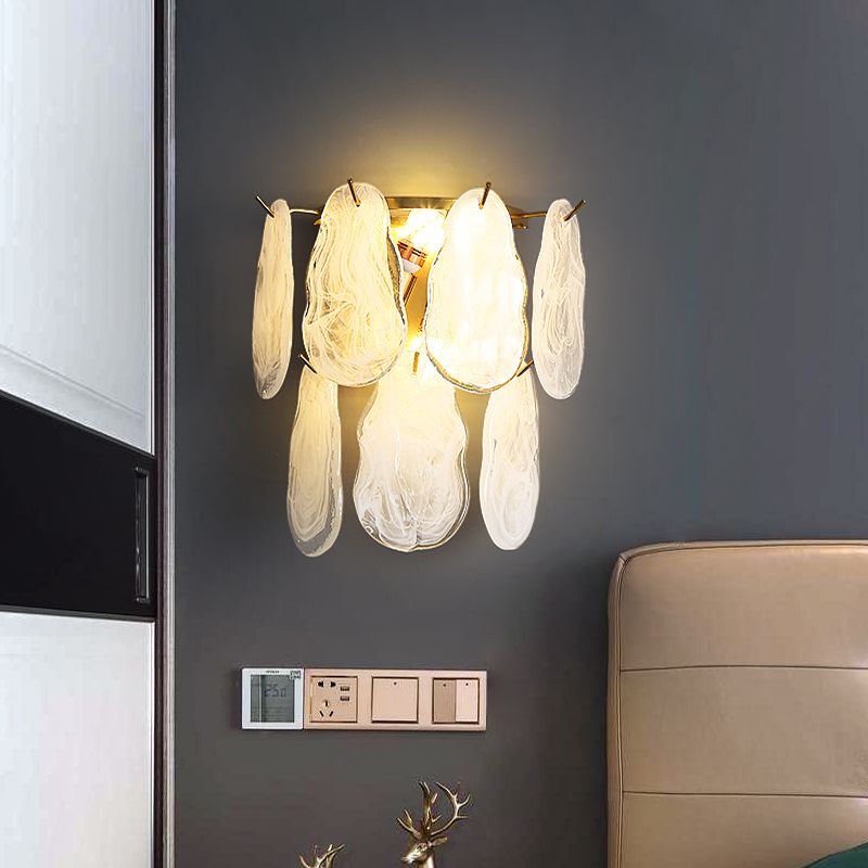 簡約浪漫溫馨臥室床頭輕奢水晶壁燈后現代北歐大氣客廳背景墻燈飾