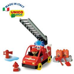 Unico 主題系列-消防車組/積木-20pcs★衛立兒生活館★
