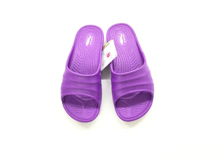 ※555鞋※紫色 母子鱷魚 馬卡龍色 浴室 海灘 防水 拖鞋 一體成形 氣墊 超舒適運動休閒拖鞋