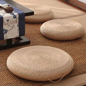 屁墊草編坐墊踏踏米中式地上蒲團喝茶加厚戶外打坐拜瑜伽蒲草休閑