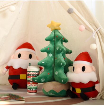 聖誕節老人毛絨玩具公仔聖誕樹抱枕家居裝飾拍照道具兒童拍照禮物
