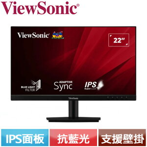 【最高22%回饋 5000點】 ViewSonic優派 22型 Full HD VA2209-H 無邊框螢幕