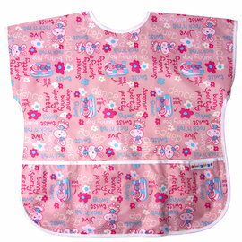 台灣 Baby City 防水短袖畫畫衣(3-5A) 粉色兔子 BB32173P【紫貝殼】