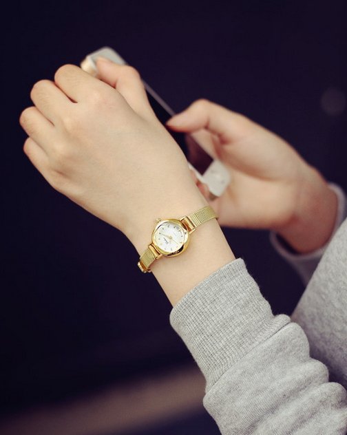 【JP.美日韓】 精品 韓國 簡約 質感手錶 女錶 簡約細緻 石英錶 金色 銀色