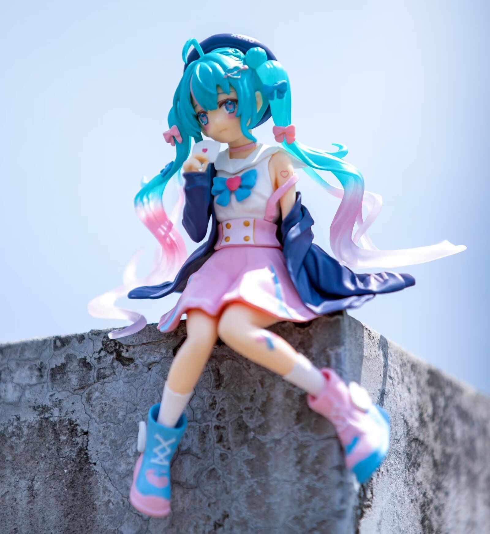 XO帽子初音 水手服 壓泡麵初音 動漫手辦 模型
