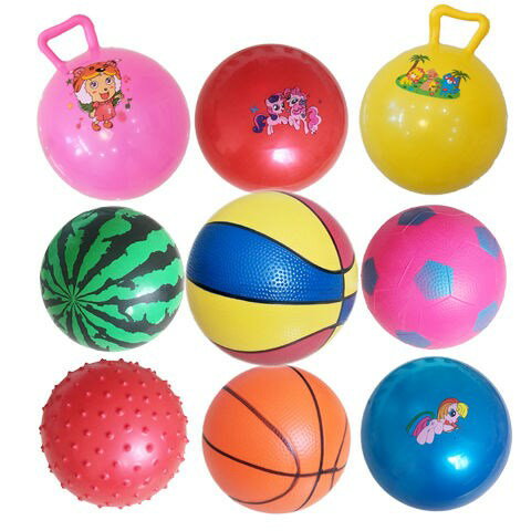 皮球兒童幼兒充氣玩具球玩具手抓球寶寶球類小籃球小足球幼兒園