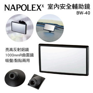真便宜 NAPOLEX BW-40 室內安全輔助鏡(吸盤/黏貼兩用)