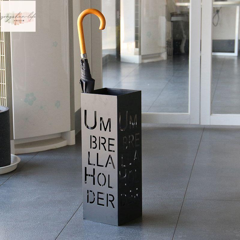 爆款 時尚 創意字母鐵藝辦公雨傘架門廳家裝收納掛傘架雨傘桶放傘