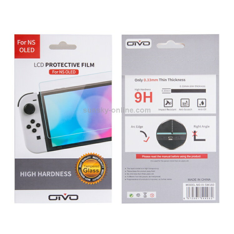 【滿額折120 最高3000回饋】OIVO NS Switch OLED 主機 鋼化玻璃螢幕保護貼 0.33mm IV-SW161【現貨】【GAME休閒館】HD0450