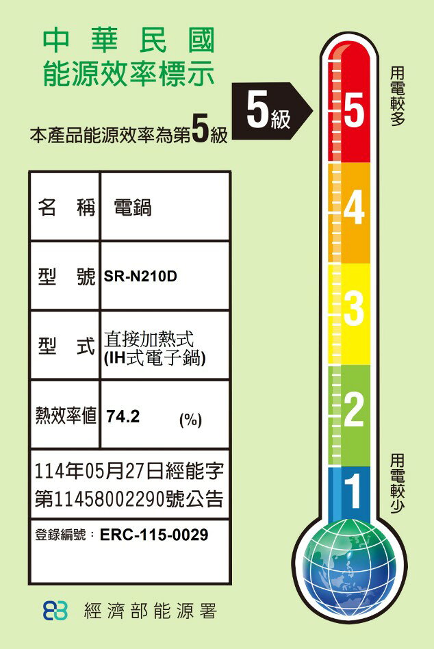 【Panasonic 國際牌】IH電子鍋 SR-N210D 8