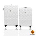 Gate9花花系列ABS霧面兩件組24吋+20吋輕硬殼旅行箱/行李箱
