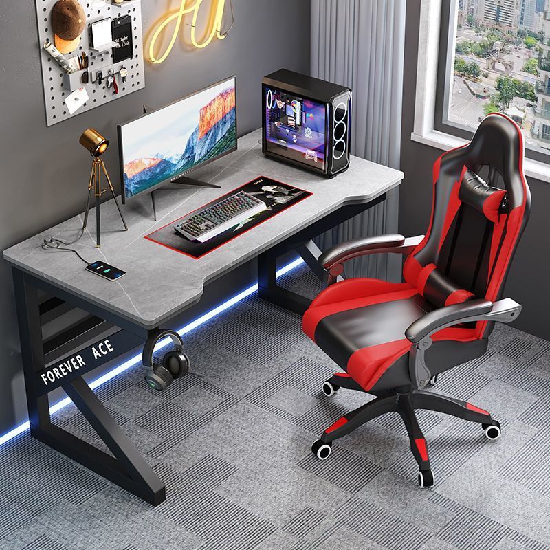 【可開發票】巖板電腦桌簡約現代辦公桌家用臺式桌子學生寫字臺書桌簡易電競桌 6